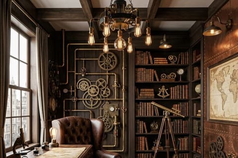 Steampunk interior